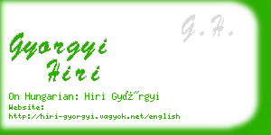 gyorgyi hiri business card